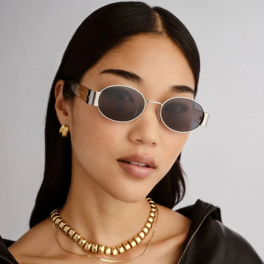 AIRE Mars Ii Sunglasses in Silver, Pewter, & Smoke Mono unisex mens womens round